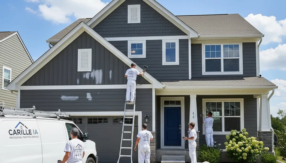 Professional house painters in Des Moines IA showcasing exterior home painting services